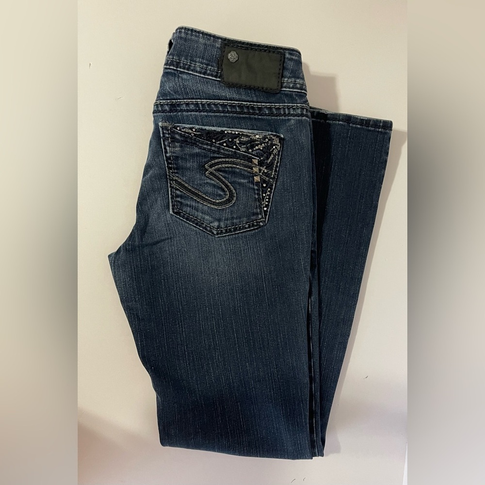 Silver SUKI Boot Cut Jeans.